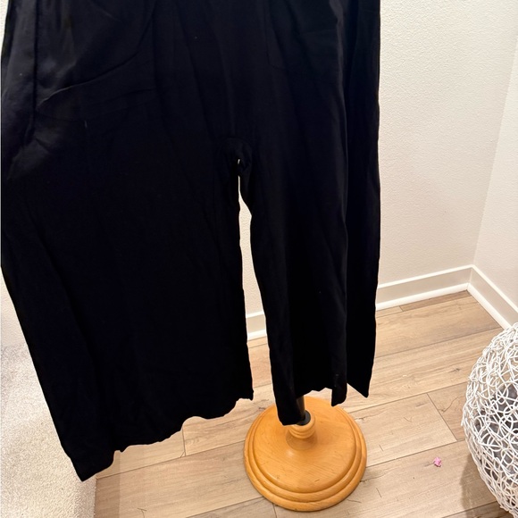 NWT Bumpsuit Maternity Black Romper Jumpsuit Linen Large Oversized Pockets - Picture 7 of 7